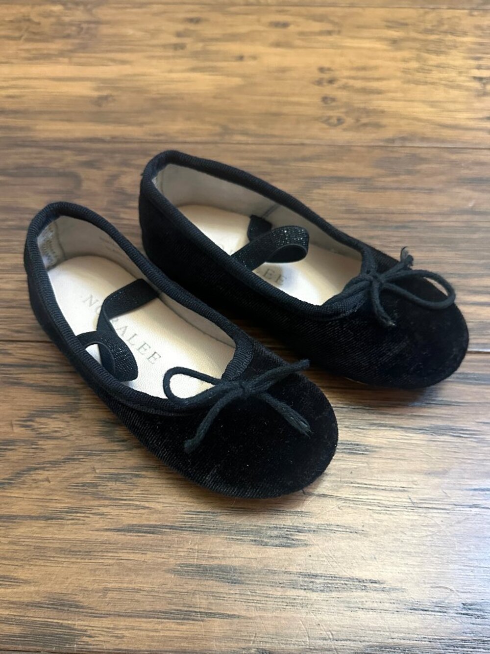 Noralee Black Velvet Ballet Flats Size 6